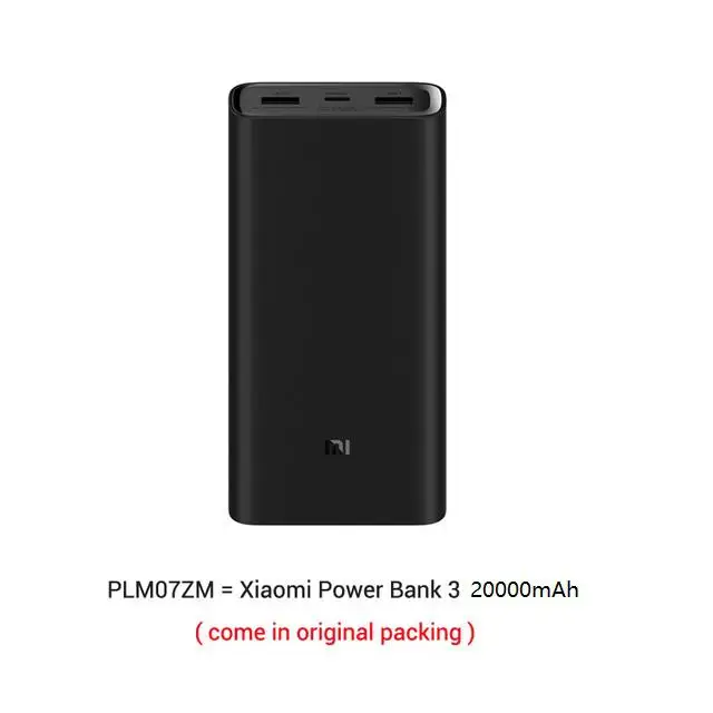 Xiao mi power Bank 3 20000 мАч mi power bank USB-C 45 Вт портативное зарядное устройство Dual USB power bank для ноутбука смартфона - Цвет: 20000mah MI 3
