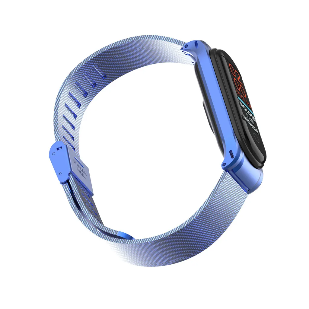 Ouhaobin для mi Band 4, ремешок на запястье, металлический сетчатый ремень из нержавеющей стали для Xiaomi mi, браслет на 4 ремешка, браслет mi Band 4, браслет 812#2