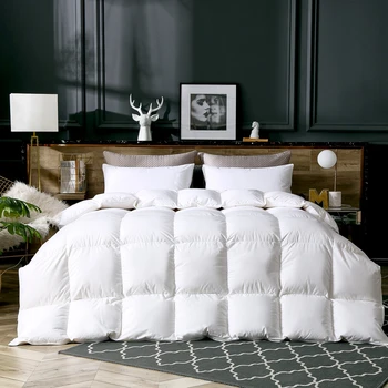 

GXC Luxury Goose Down Duvet Quilted Quilt King Queen Full Size Comforter Winter Thick Blanket