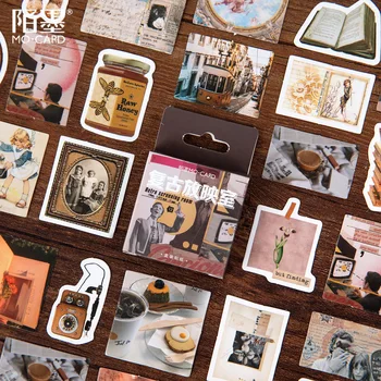 

46 pcs/pack Retro Projection Room Decorative Stationery Stickers Scrapbooking DIY Diary Album Stick Lable