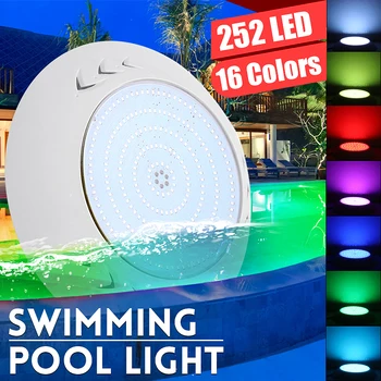 

AC12V 252LED Underwater Swimming Pool Light with Remote Controller SMD2835 Outdoor Lighting IP68 Waterproof RGB Lamp