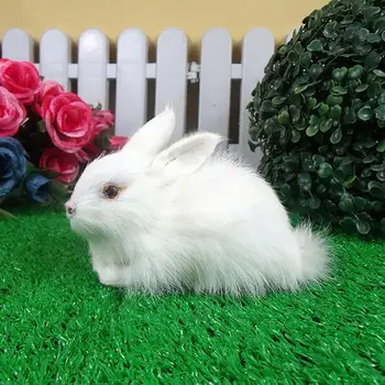 

Rabbit Pad Toy Kids Birthday Gift Simulation Animal Model Car Home Office Decor