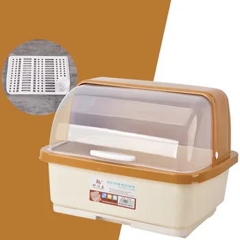 

Plastic Covered Dishes Large Tableware Storage Box Drain Cupboard Finishing Rack Cutlery Cage Kitchen Bowl Rack Put Bowl