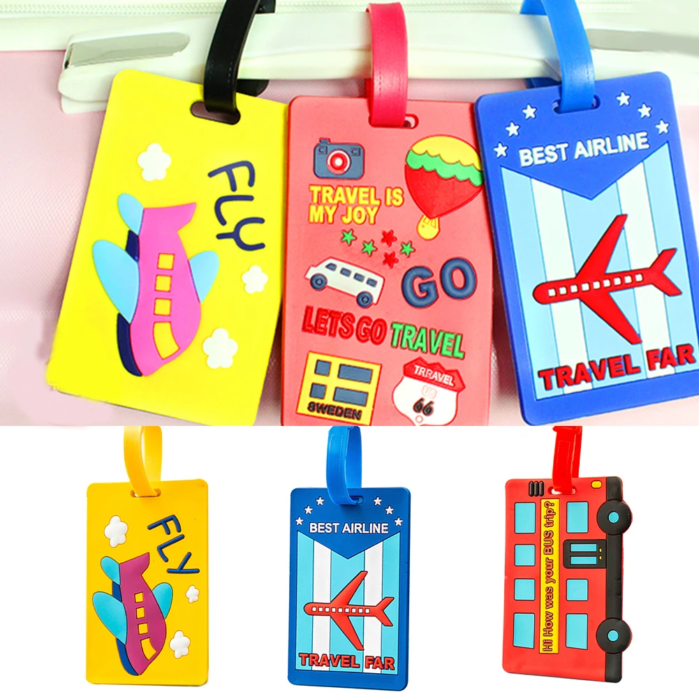 Bonito estilo para maleta de cartón, con diseño de dibujo, identificador de identificación, etiqueta, soporte de dirección, accesorios para maleta|Almacenamiento de hogar y oficina| - AliExpress