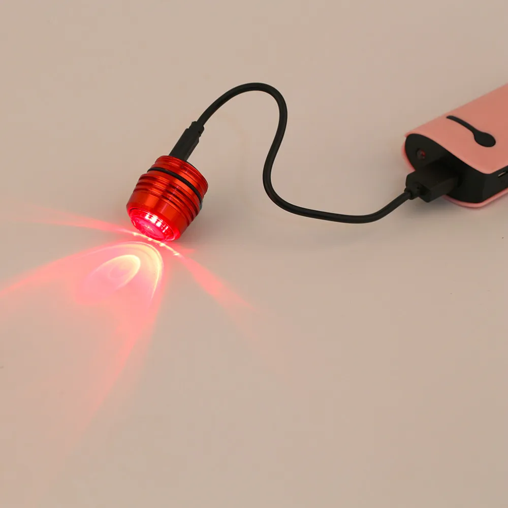 USB Перезаряжаемые 3-Mode велосипед задний фонарь велосипед задний Предупреждение красный светильник Алюминий сплав+ силиконовый
