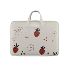 Luva do portátil portátil bolsa bonito feminino portátil moda presente mouse almofada de couro à prova dwaterproof água