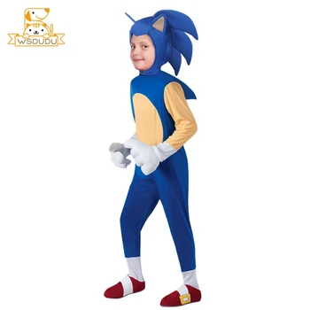 

Cute Sonic Clothing Plush Stuffed Figures Cartoon the Blue Hedgehog Stuff Cosplay Animal Cthoes Accessories with Cap Child Gifts