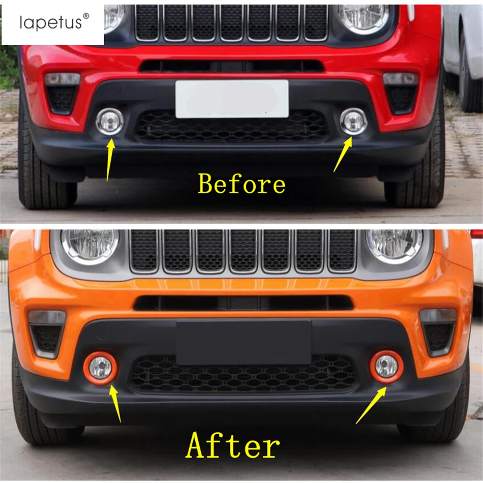 Аксессуары Lapetus подходят для Jeep Renegade ABS Передние противотуманные фары противотуманная фара Кольцо Круг молдинг крышка комплект отделка