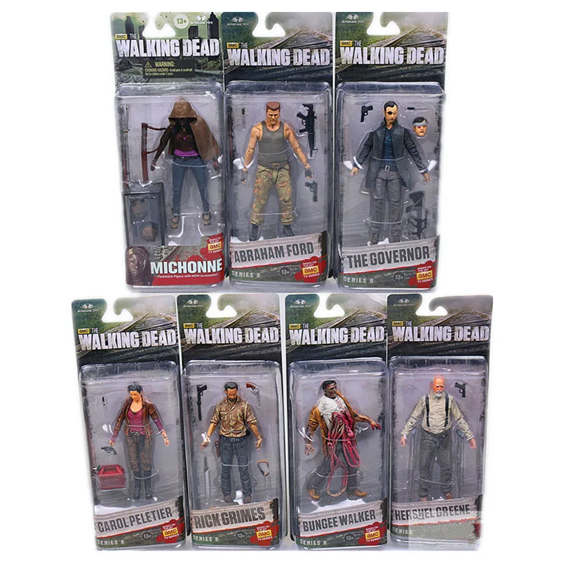 The Walking Dead Рик полный набор 15 см Amc Граймс Дэрил Диксон Гленн Ри Карл ПВХ фигурка