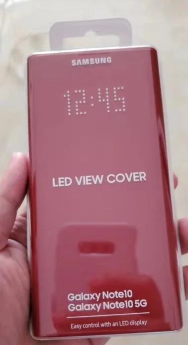 Red Светодиодный чехол для samsung GALAXY Note10 Note 10 PLUS Note X, светодиодный Чехол-книжка с карманом для карт - Цвет: Red
