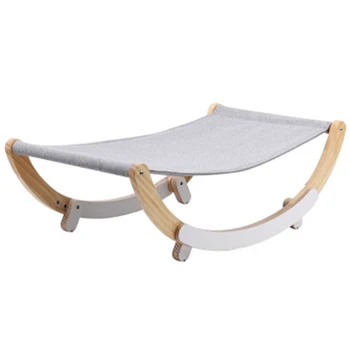 

Cat Bed Soft Pet Cats Hammock Puppy Kitten Hanging Beds Mat with Durable Wood Frame for Small Pets
