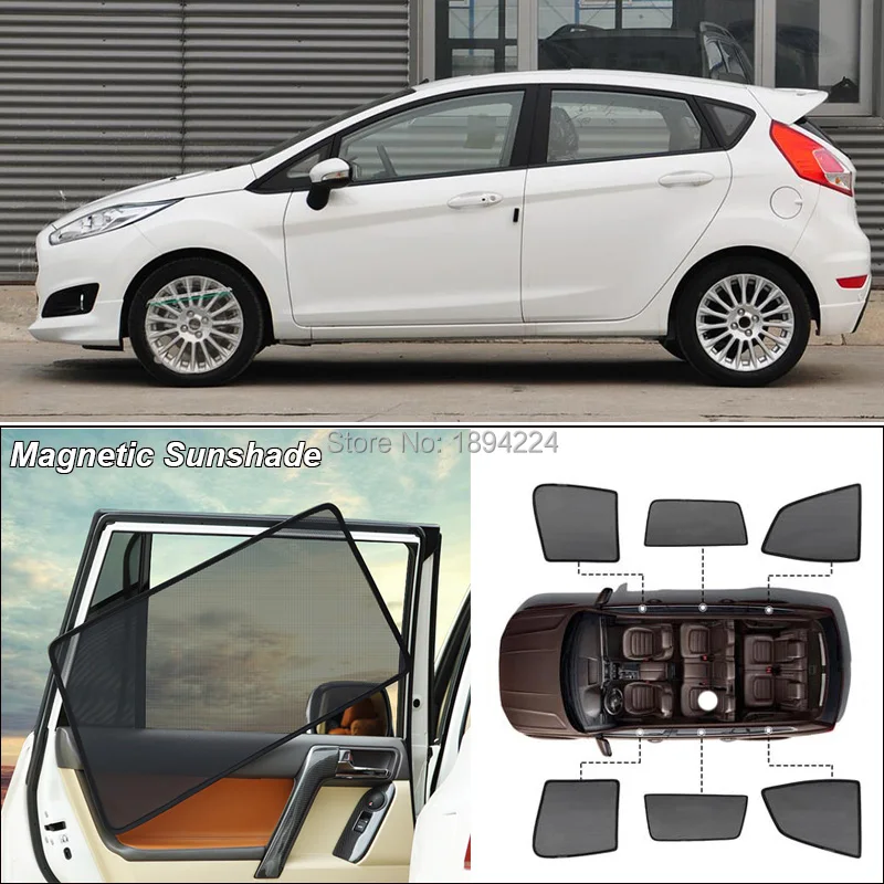 

Car Side Windows Magnetic Sun Shade UV Protection Ray Blocking Mesh Visor For Ford fiesta hatchback