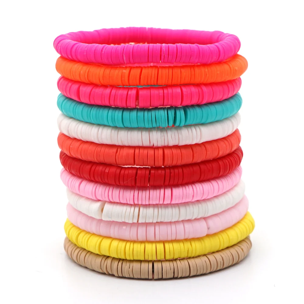 Handmade Colorful Polymer Clay Bracelets for Man and Woman