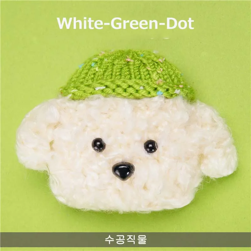 White-Green-Dot Для Air-Pods Pro Чехол вязаный плюшевый анти-потеря защитный чехол Чехлы с принтом из мультфильма для Airpods 3 беспроводные Bluetooth наушники аксессуары - Цвет: White-Green-Dot
