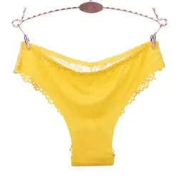 Женские кружевные Хлопковые женские сексуальные трусики G-string нижнее белье трусы для женщин T-back