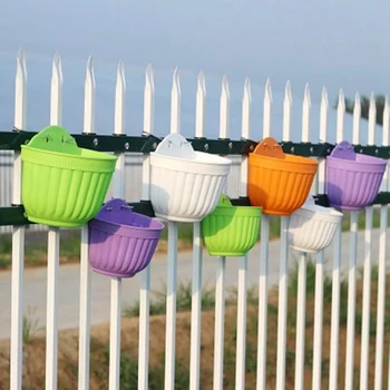 

Metal Iron Flower Pot Hanging Planter Removable Plant Pot Wall planter for Home Balcony Garden Decorations Accessories