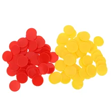 

200pcs Plastic Counting Coins Kindergarten Teaching Coins Round Plastic Coins