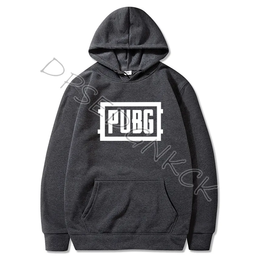 PUBGPLAYER UNKNOWN'S толстовка с капюшоном battlegrounds подарок для фанатов игры мальчик друг подарок короткий рукав PUBG мужчины и wo Мужчины Толстовка Топы AO-16 - Цвет: Темно-серый
