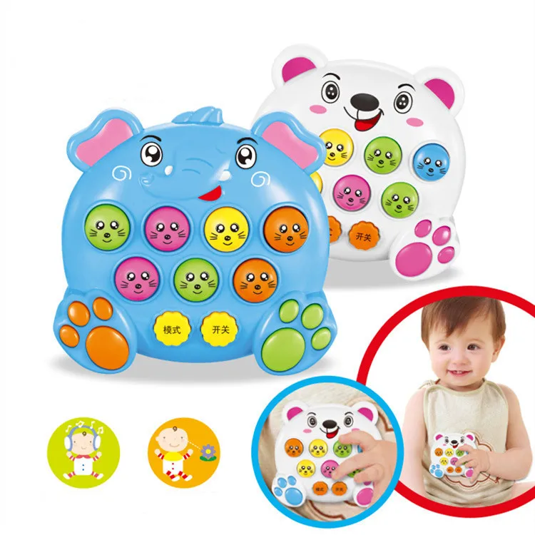 

Baby Kids Plastic Music Toys Play Knock Hit Hamster Insect Game Playing Fruit Worm Educational Instrumentos Musicais