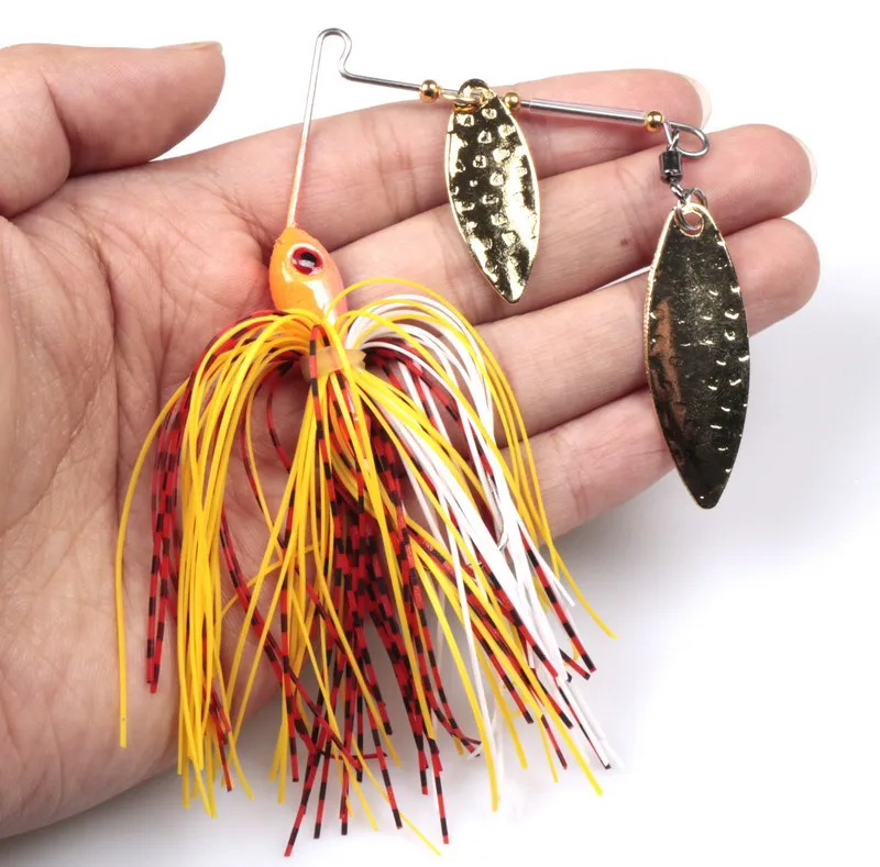 

10g/16g Spinner Bait Rotating Composite Sequins Fishing Spoon Lure Metal Jig Jigging Lure Swimbait Spinnerbait