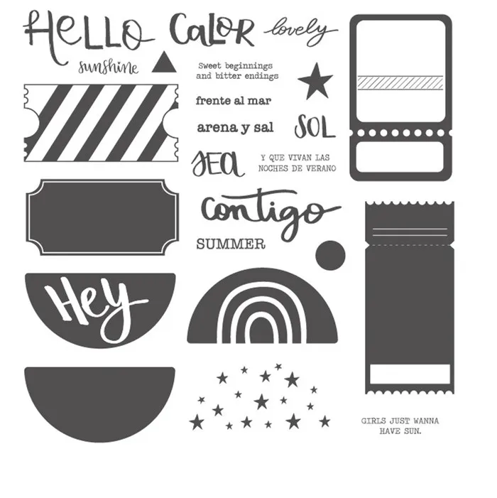 set-de-sellos-tickets-de-verano