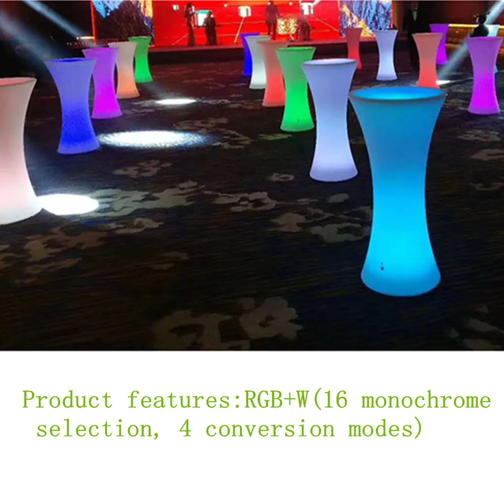 Светодиодный коктейльный столик высотой 110 см с подсветкой, пластиковый барный столик, Свадебный Бар ktv, диско, Принадлежности для бара, Настольный набор