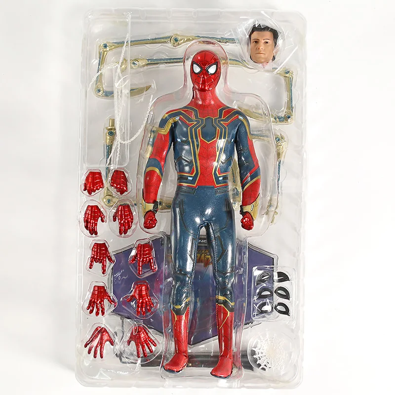 Marvel Мстители Бесконечность войны Железный паук человек паук 1/6 Масштаб ПВХ фигурка Коллекционная модель игрушки