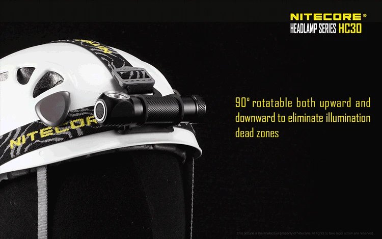 NITECORE HC30 CREE XM-L2 U2 1000 люмен налобный фонарь+ 18650 перезаряжаемый аккумулятор водонепроницаемый фонарик охотничий лагерь поисковый фонарь