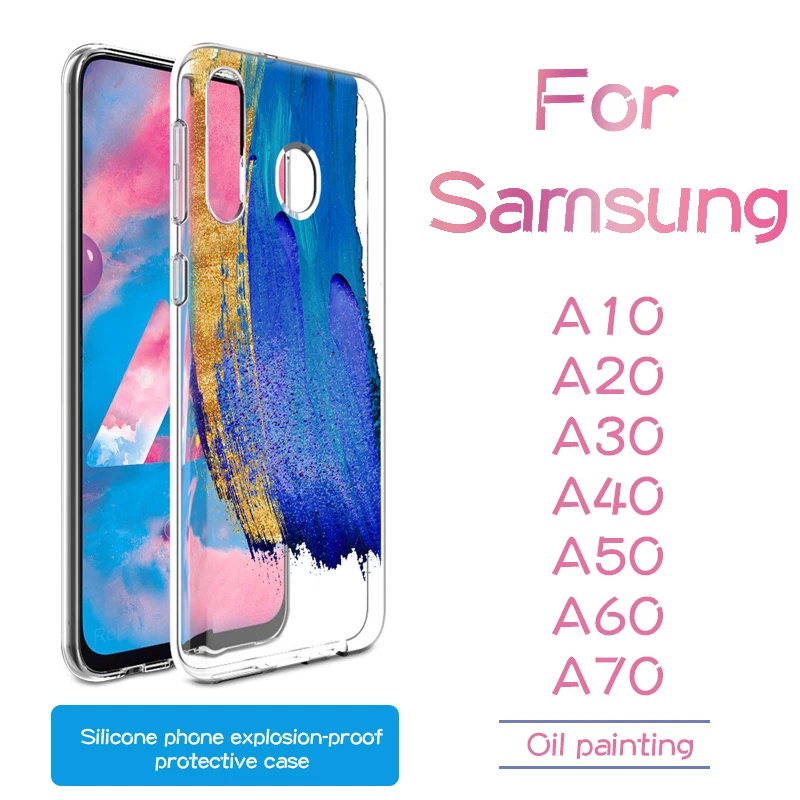 

For Samsung Galaxy A50 Case Cover Silicone Soft TPU Cover For samsung galaxy a60 a70 a10 a20 a30 a40 samsun galax a 50 full cas