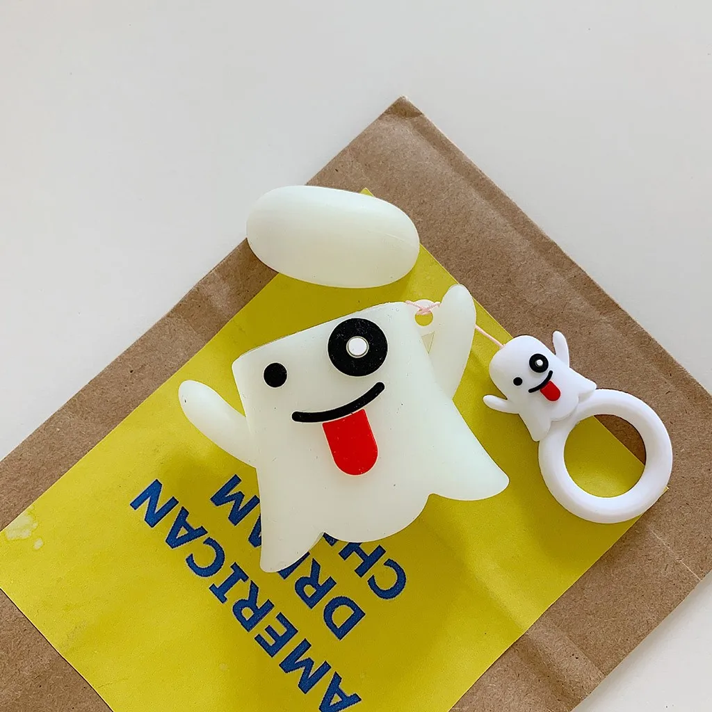 Силиконовый чехол для AirPods на Хэллоуин, беспроводной Чехол для зарядки наушников, защитный чехол s с анти-висящей пряжкой 916#2