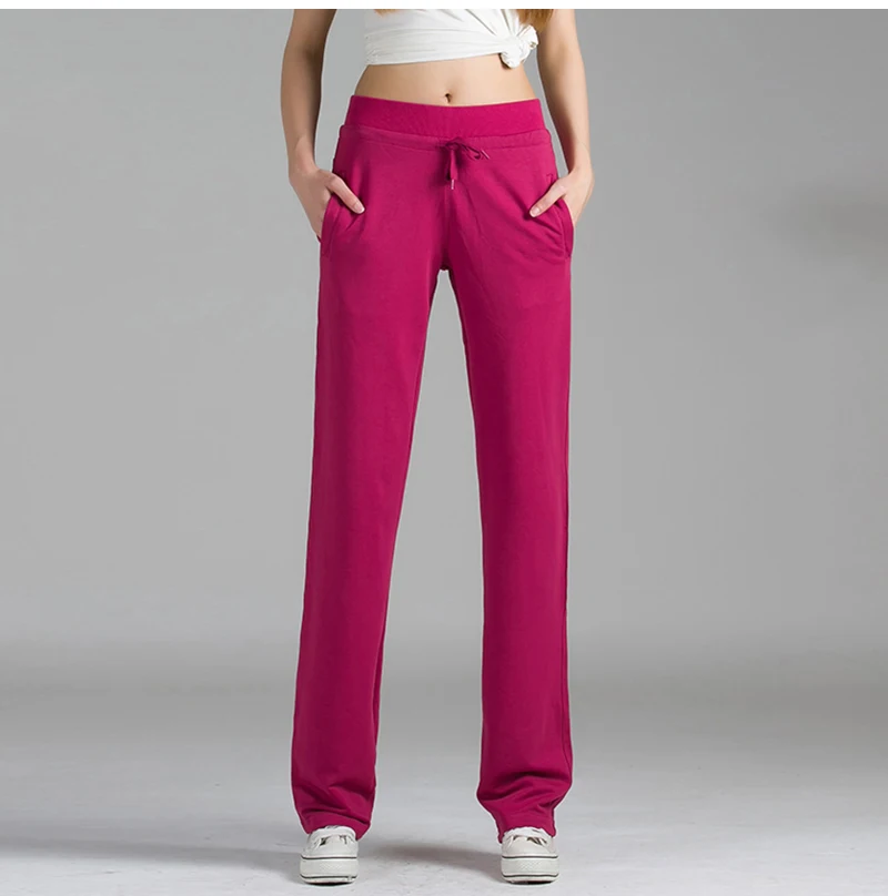 Plus Size Casual Women's Pants Korean Fashion Drawstring Stretch High Waist Sweatpants Solid Baggy Pant Cotton Trousers Mother cargo trousers