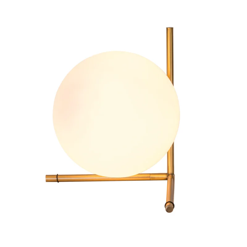 

Modern Nordic LED Table Lights Creative Glass Ball Table Lamp Minimalist Retro Desk Lamp For Study Bedroom Bedside Lamp