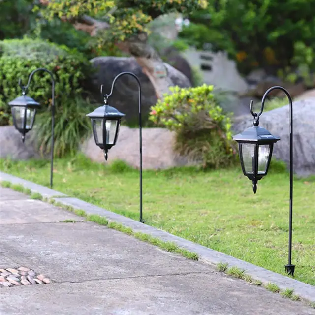 2 Db Kültéri Pásztorhorgok Napenergia -Fénymentés Szuper Fényes Udvari Kerti Dekoráció Kettős Használatú Pásztor Horog Lóg - Image 2