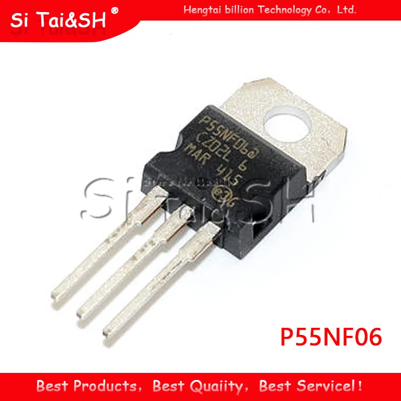 10 шт./лот STP55NF06 TO-220 P55NF06 TO220 55NF06 Новый MOS FET транзистор | Электронные компоненты и