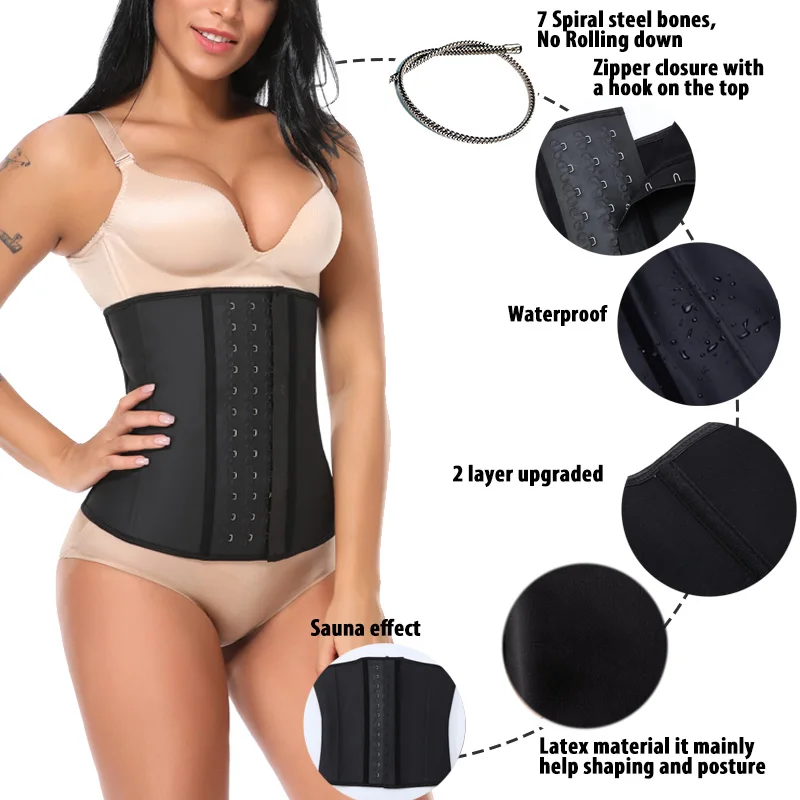 Латексный тренажер для талии женское моделирующее белье похудения нижнее