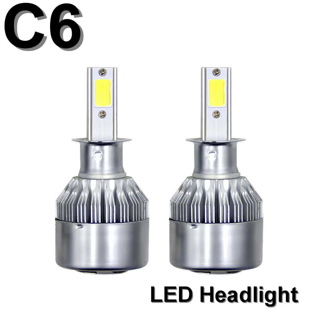 IP65 Watorproof светодиодный фар чистый белый 6000K H7 H4 H11 H1 H3 2 шт. авто лампы светодиодный H13 9004 9005 COB машинные фары светодиодный лампы