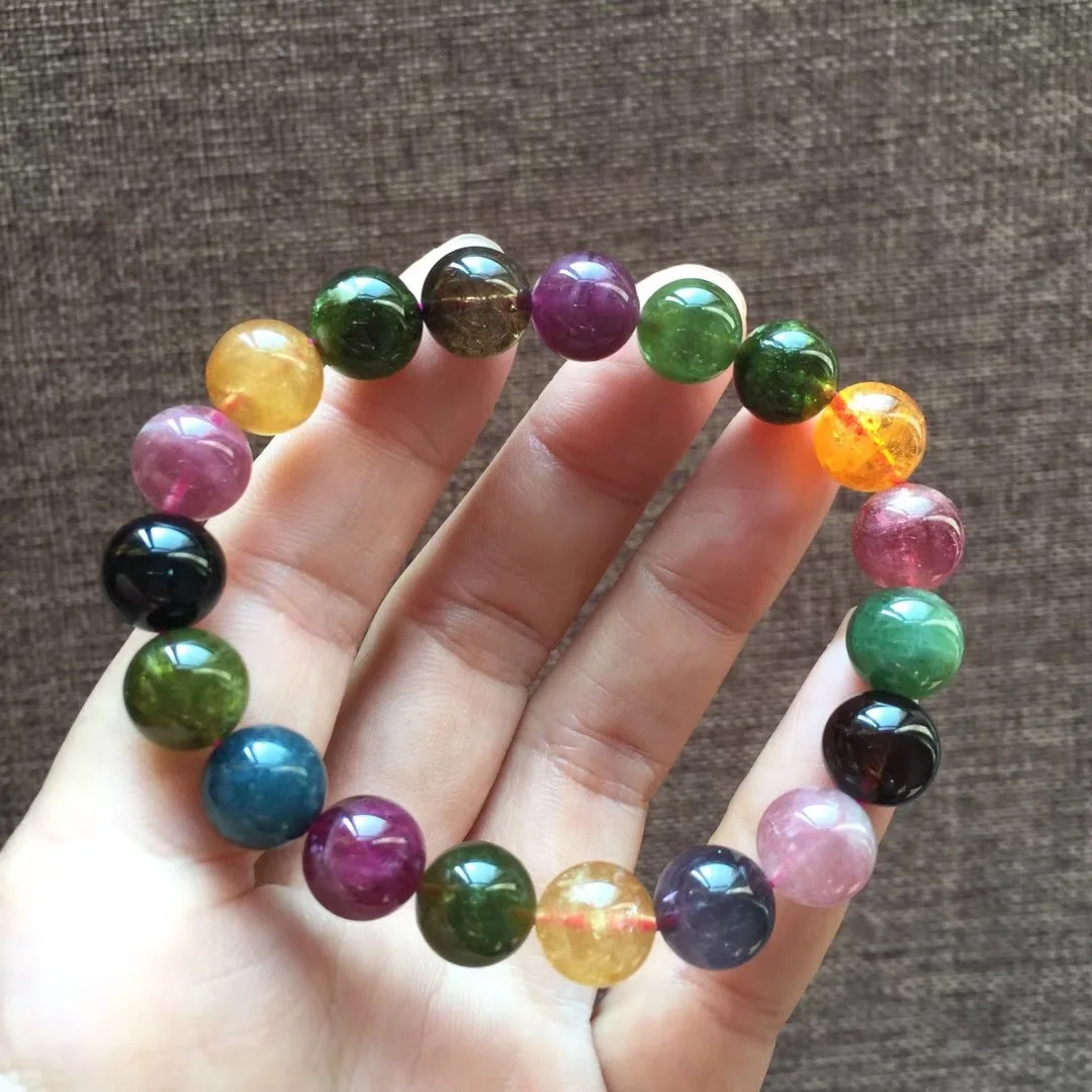 

Natural Tourmaline Bracelets Color Bright Crystal Transparent Water Bowl Head Bright Simple And Elegant Exquisite Versatile Fash