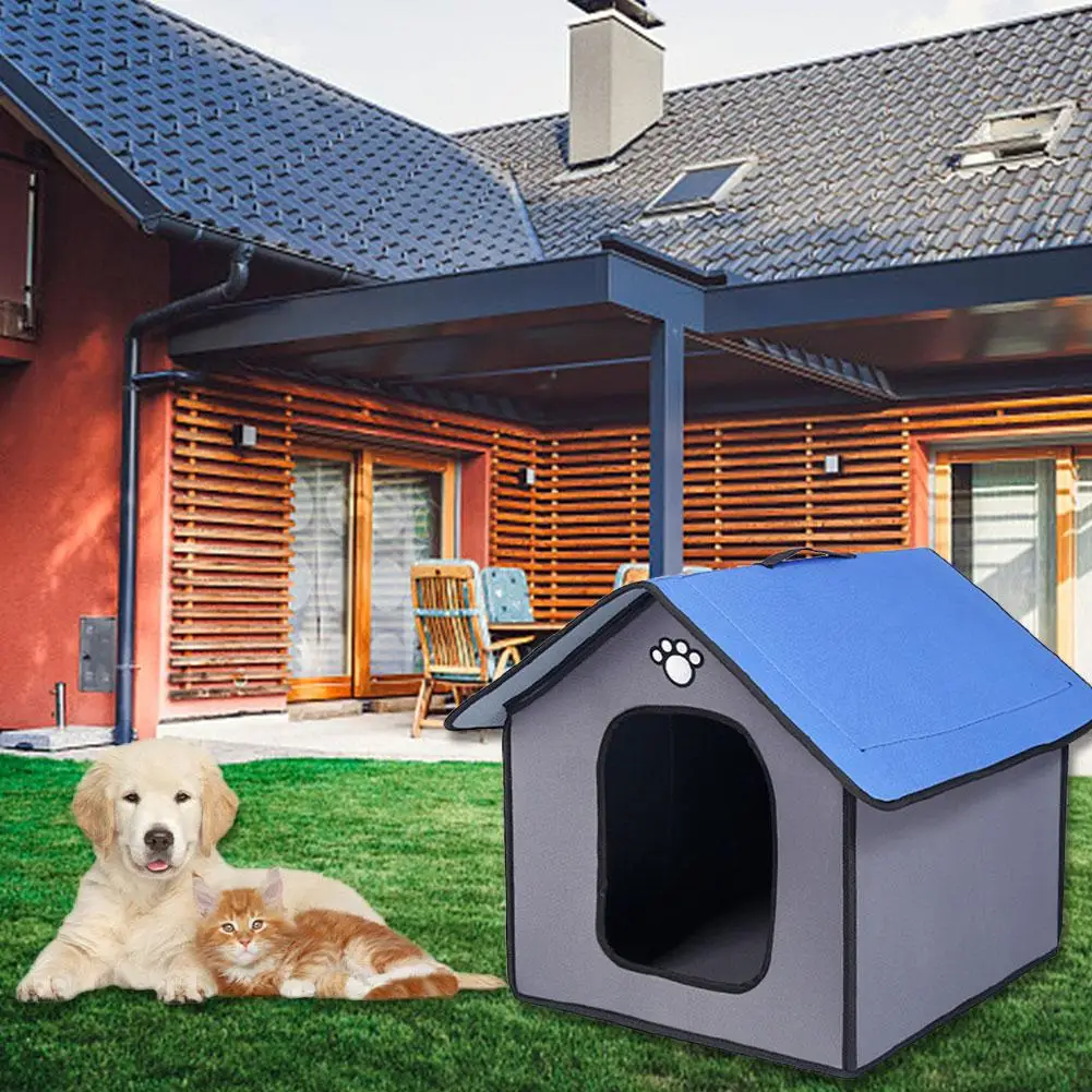 Теплый дом для собак непромокаемый водонепроницаемый питомник и питомник со съемной внутренней подушечкой для домашних животных в помещении и на открытом воздухе