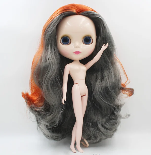 Обнаженная кукла Blyth, смешанные цвета длинные волосы - Цвет: normal body doll
