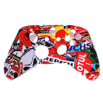 

9 in 1 Camo Silicone Protective Cover Skin Case for Microsoft One X S Controller with 8 Thumb Stick Grips Caps