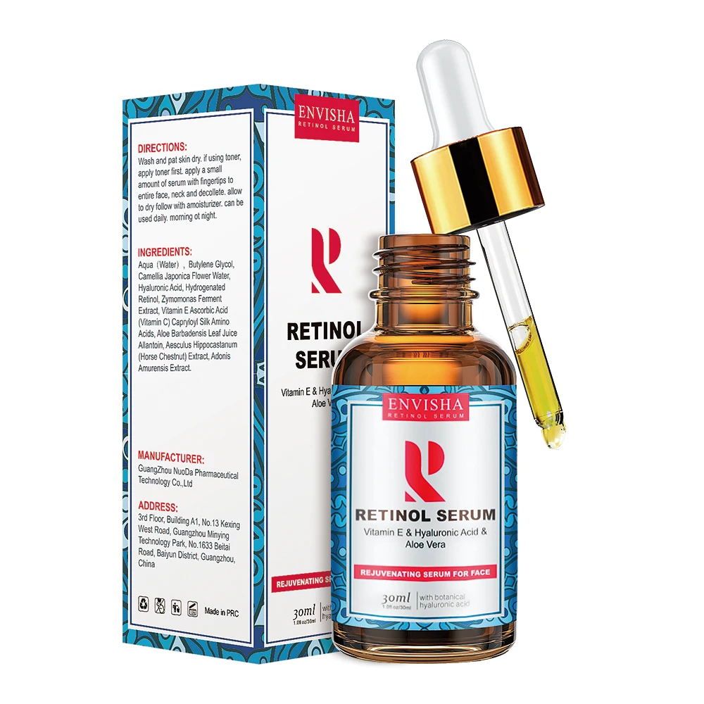 Retinol Face Serum Whitening Vitamin Remove Dark Spots Hyaluronic Acid Essence Moisturizer Skin Care Anti-aging Shrinks Pores peptides collagen face serum whitening cream facial skin care anti aging moisturizer face retinol