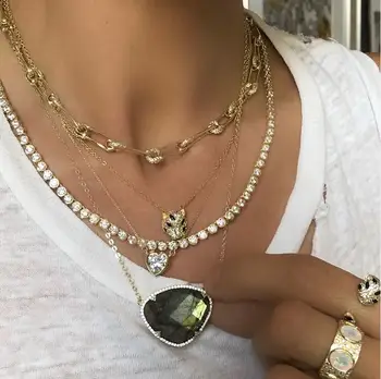 

Unique Paperclip Safety Pin Star Full Micro Pave Cz Sparking Bling European Unique 2020 New Earring