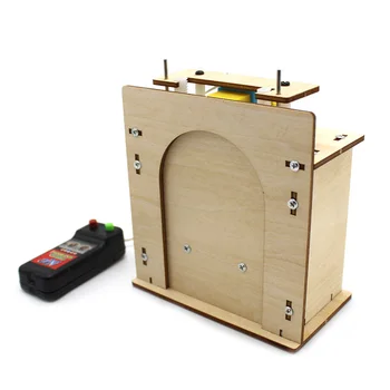 

Creative Design Wooden Lifting Door Durable Classic Texture DIY Primary Secondary School Technology Homemade House Toy