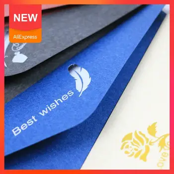 

1pcs Vintage Gold Color Envelopes For Invitations Party Kraft Wedding Stationery Window Cardboard Envelope Letter Paper Set I1E0