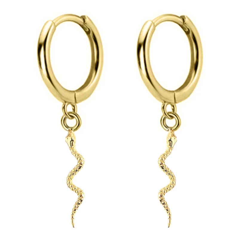DA511 Gold Новинка, маленькие 925 пробы, серебряные Подвесные серьги-гвоздики, серьги для женщин, глаз, крест, сердце, змеиная звезда, очаровательные маленькие серьги-гвоздики DA506 - Окраска металла: DA511 Gold