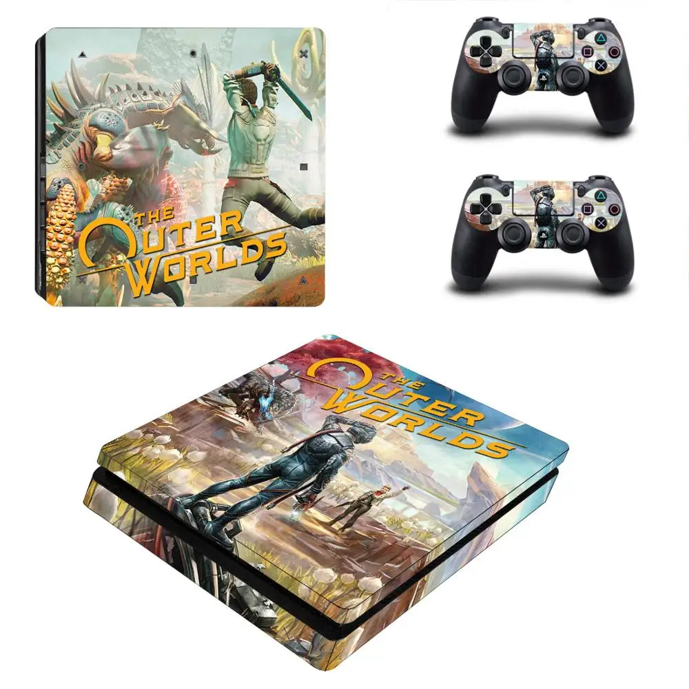 YSP4S-3915 Внешние Миры PS4 Slim sticker s Play station 4 наклейки для кожи наклейки для playstation 4 PS4 Slim консоли и контроллера Skins - Цвет: YSP4S-3915