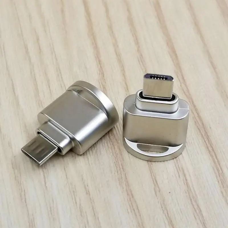 Металлический Мини тип-c USB TF считыватель карт памяти OTG адаптер для samsung Note9 S9 OB1