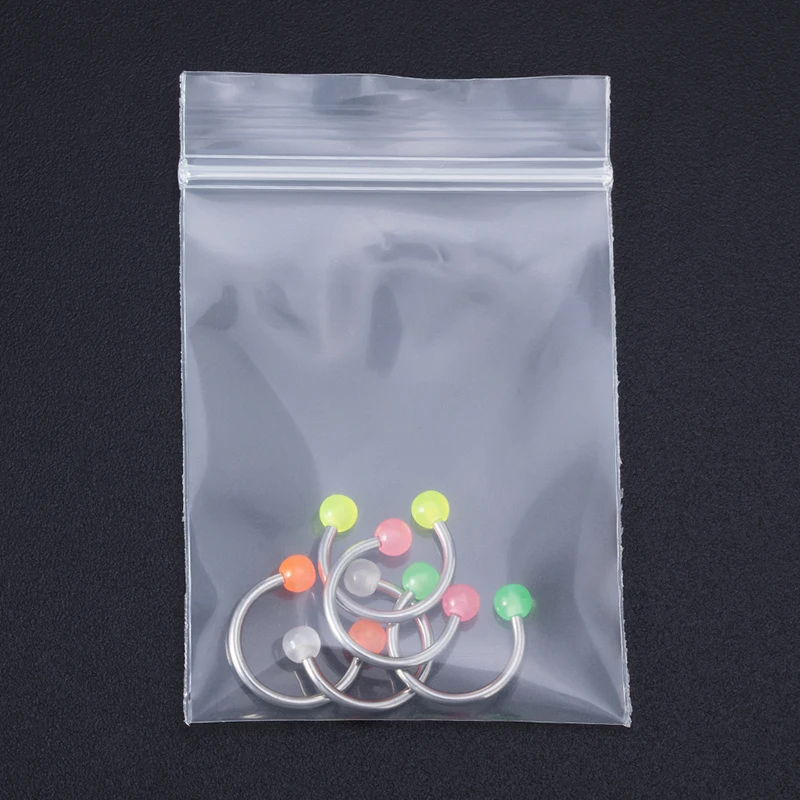 Nose Piercing Acrylic Glow In The Dark Hoop Septum Ring Luminous Lip Cartilage Earring Circular Ear Horseshoe Body Jewelry 5pcs