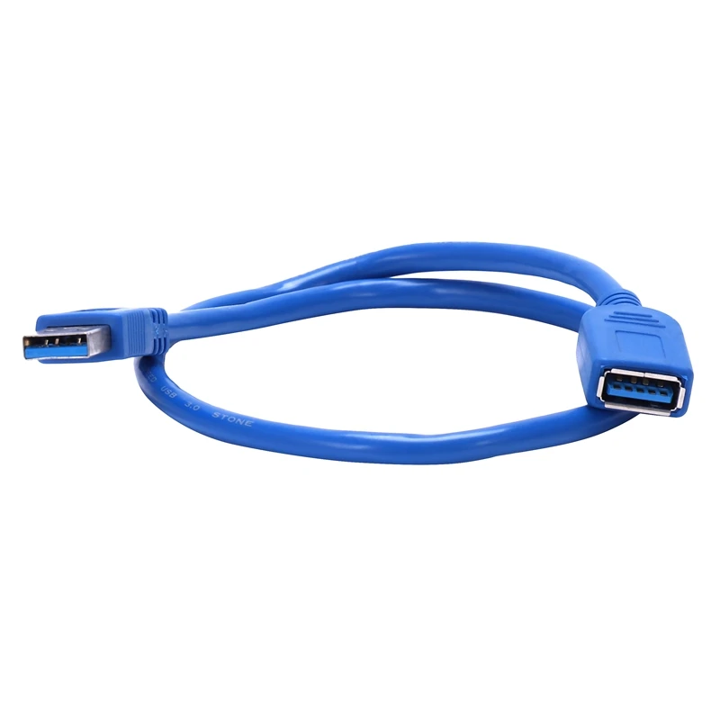 Fashion-50cm 2" Передача данных USB 3,0 A папа-мама удлинитель синий