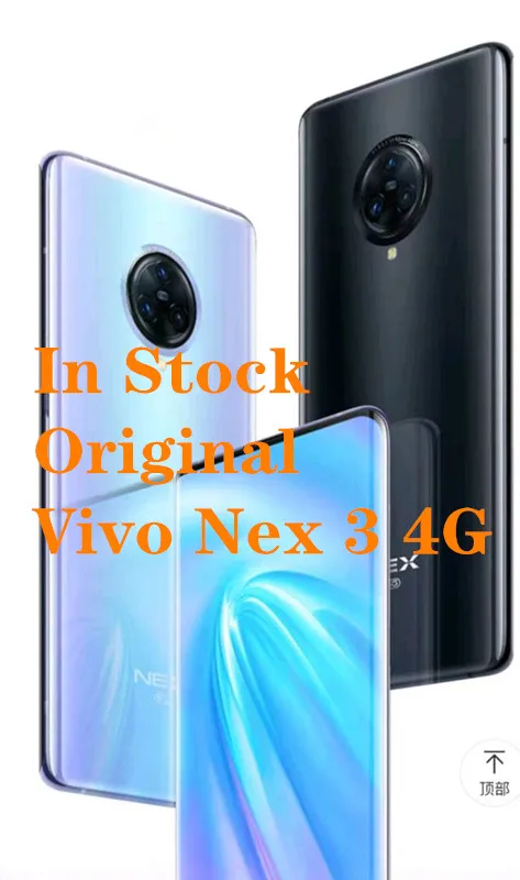 Мобильный телефон Vivo Nex 3 4G 6 дюймовый экран FHD Snapdragon 89 восемь ядер 8 ГБ ОЗУ 128 Гб ПЗУ